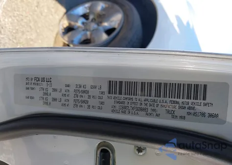 2015 Ram 1500 Big Horn from USA, damaged, VIN 1C6RR7LTXFS698083